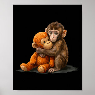 Schattige baby aap stomp meme Schattige baby aap s Poster