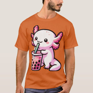 schattige baby axolotl drink boba t-shirt