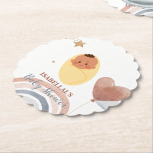 Schattige baby beer Afro-Amerikaanse jongens baby  Kartonnen Onderzetters