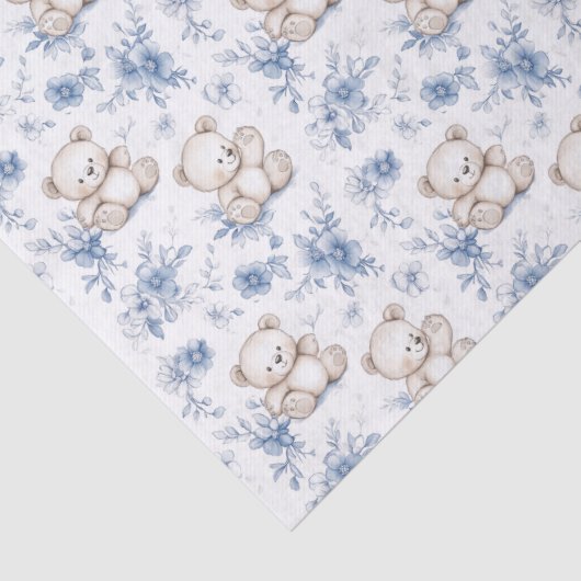 Schattige Baby Beer en baby shower Tissuepapier (Detail)