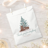 Schattige Baby Beer Evergreen Winter Baby shower Bedankzakje (Geknipt)