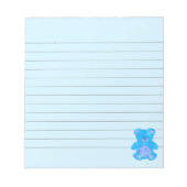 Schattige Baby Beer in blauw Custom Notitieblok (Voorkant)