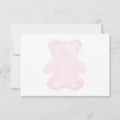 Schattige Baby Beer in roze Custom Bedankt (Achterkant)