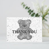 Schattige Baby Beer in zwart-wit Custom Bedankt (Staand voorkant)