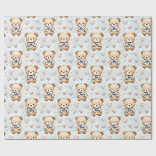 Schattige baby beer inpakpapier (Vlak)