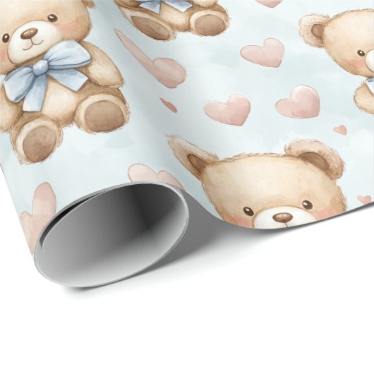 Schattige baby beer inpakpapier (Rol Hoek)