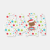 Schattige baby beer met kerstmuts Vrolijk kerstfee Bedankdoosjes (Uitgevouwen)