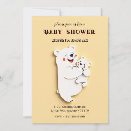 Schattige Baby Beer met Mom Beer Douche Kaart