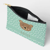 Schattige baby beer modern blauw etui (Open)