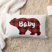 Schattige Baby beer rood zwart buffel geruite Kussen (Deken)