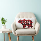 Schattige Baby beer rood zwart buffel geruite Kussen (Stoel)