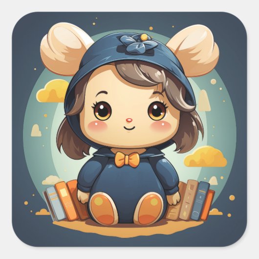 Schattige baby beer sticker (Voorkant)