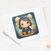 Schattige baby beer sticker (Envelop)