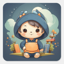 Schattige baby beer sticker