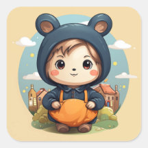 Schattige baby beer sticker