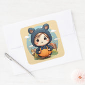 Schattige baby beer sticker (Envelop)