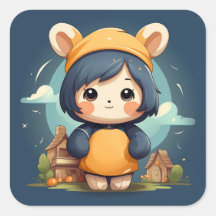 Schattige baby beer sticker