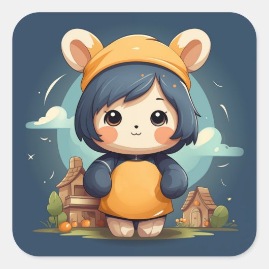 Schattige baby beer sticker (Voorkant)