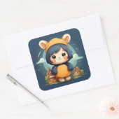 Schattige baby beer sticker (Envelop)