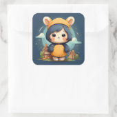 Schattige baby beer sticker (Tas)