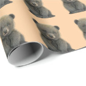 SCHATTIGE BABY BEER VERPAKKINGSPAPIER CADEAUPAPIER (Rol Hoek)