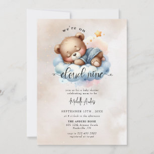 Schattige Baby-Beer Waterverf Boy Baby shower Kaart