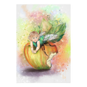 Schattige Baby Bij Grappige Poster Kunst