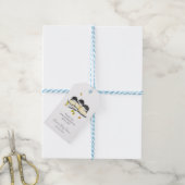 Schattige Baby Bird Chickadees Baby shower Cadeaulabel (Met Touw)