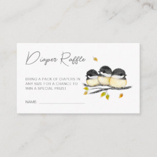 Schattige Baby Bird Chickadees Baby shower Informatiekaartje