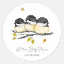 Schattige Baby Bird Chickadees Baby shower