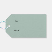 Schattige Baby Blauw Eenvoudig Gelukkig Verjaardag Cadeaulabel (Achterkant Horizontaal)