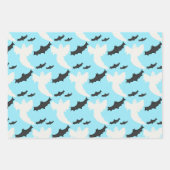 Schattige Baby Blauw Ghost Bat Wrapping Paper Set (Voorkant)