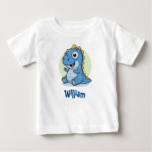 Schattige baby blauwe dinosaurus (Voorkant)