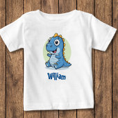 Schattige baby blauwe dinosaurus