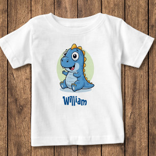 Schattige baby blauwe dinosaurus