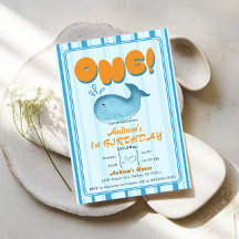 Schattige baby blauwe walvis 1e verjaardag