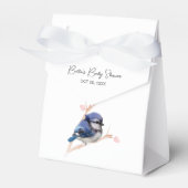 Schattige Baby Blue Jay Baby shower Bedankdoosjes (Voorkant Zijde)