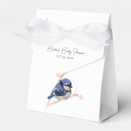 Schattige Baby Blue Jay Baby shower Bedankdoosjes (Voorkant Zijde)