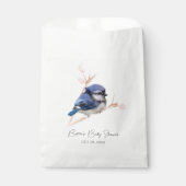Schattige Baby Blue Jay Baby shower Bedankzakje (Voorkant)