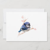 Schattige Baby Blue Jay Baby shower Kaart (Achterkant)