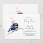 Schattige Baby Blue Jay Baby shower Kaart (Voorkant / Achterkant)