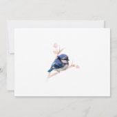 Schattige Baby Blue Jay Baby shower Kaart (Achterkant)