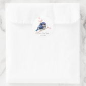 Schattige Baby Blue Jay Baby shower Ronde Sticker (Tas)