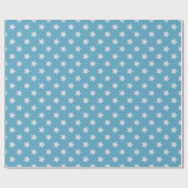 Schattige Baby Blue Star Lichtgrijs Herhalingspatr Cadeaupapier (Vlak)