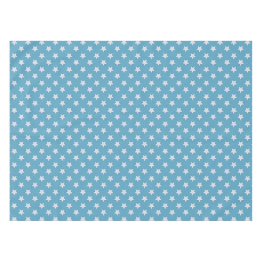 Schattige Baby Blue Star Lichtgrijs Herhalingspatr Tafelkleed (Voorkant (Horizontaal))