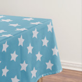 Schattige Baby Blue Star Lichtgrijs Herhalingspatr Tafelkleed (Voorbeeld)