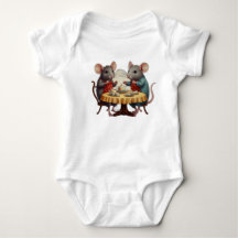 Schattige Baby bodysuit met muizen die genieten va