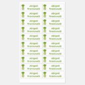 Schattige baby bok choy cartoon persoonlijke groen labels (Vel)