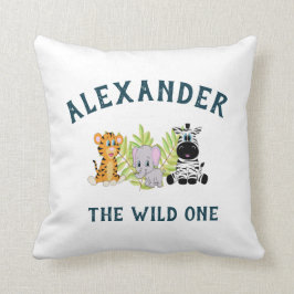 Schattige Baby Boy 1e Verjaardag Sierkussen