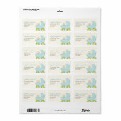 Schattige Baby Boy Blue Pram Baby shower Adresetik Etiket (Full Sheet)